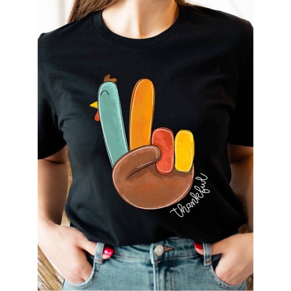 Peace sign Turkey Tee - Picture 2 of 3
